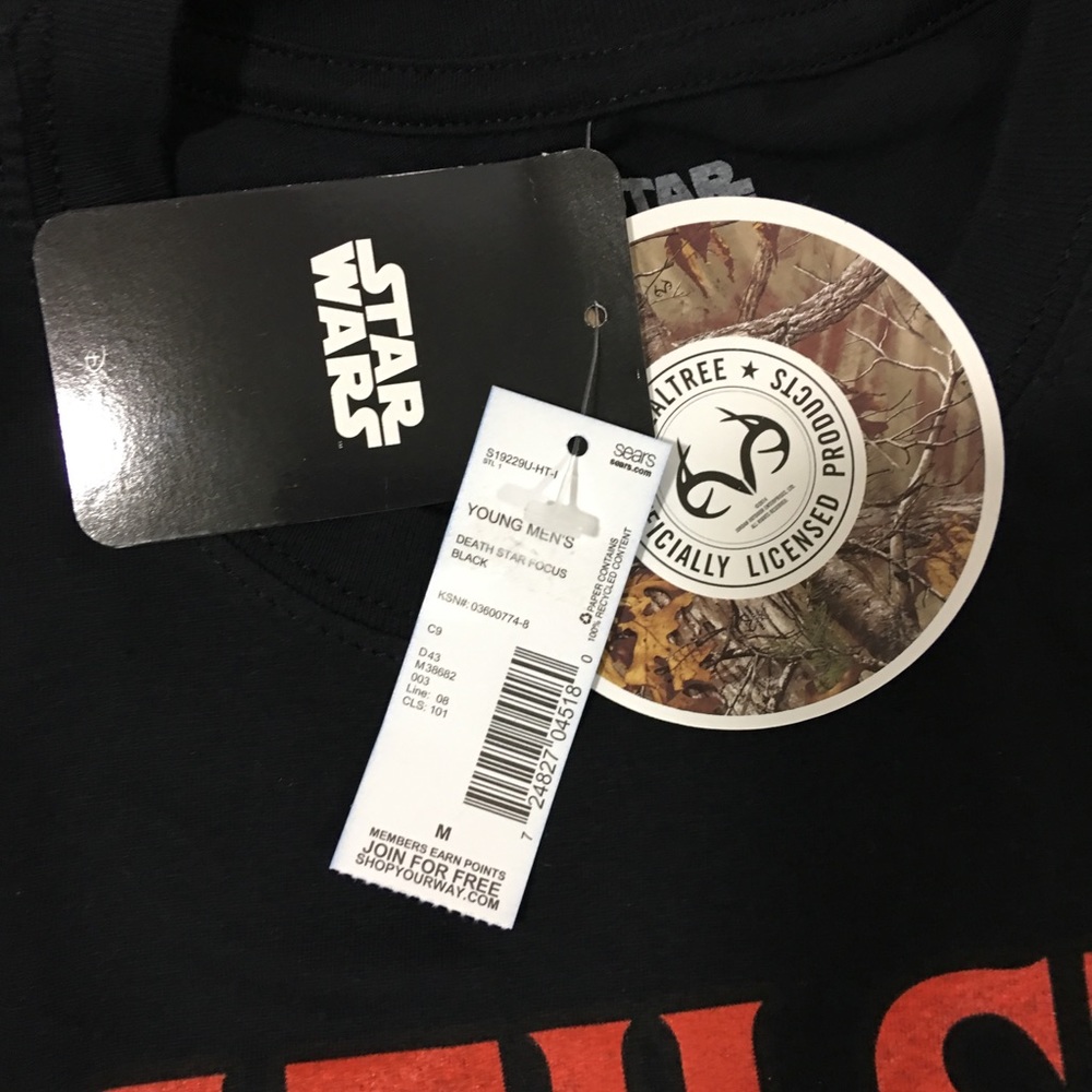 Star Wars Death Star Realtree Camouflage T-Shirt M - Picture 5 of 6